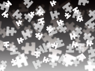 Puzzle piece on a black gradient background