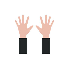 vector image of human hands on a white background
