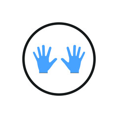medical mittens icon, vector illustration

