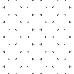 Seamless surface pattern design with jagged triangles. Triangular blocks wallpaper. Repeated black geometrical figures on white background. Ethnic mosaic motif. Digital paper with polygons ornament.