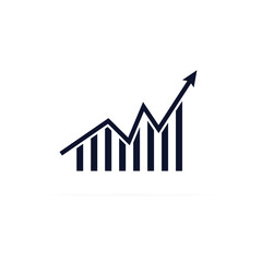 Growing sales chart. Vector illustration eps 10