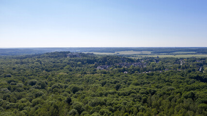Fototapeta na wymiar forêt de Rambouillet vue du ciel