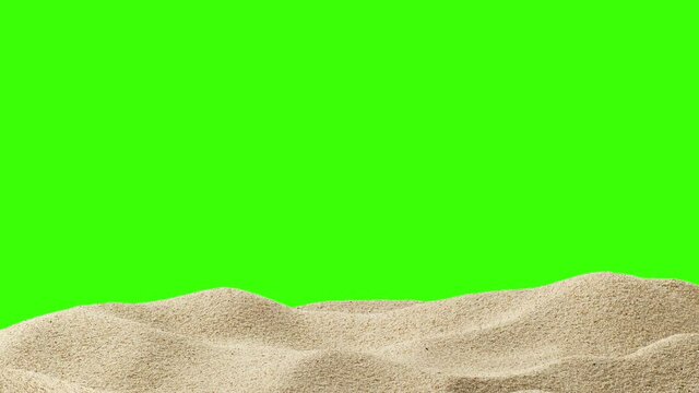 Sand dune and green screen