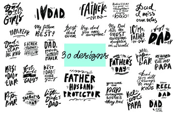 Fototapeta premium Hand lettering illustration for your design. Father’s Day