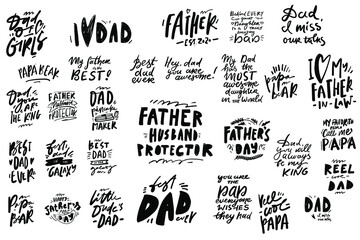 Hand lettering illustration for your design. Father’s Day