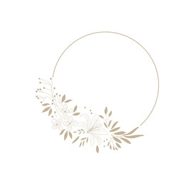gold floral wreath