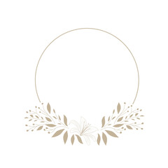 gold flowers, vector graphic design element