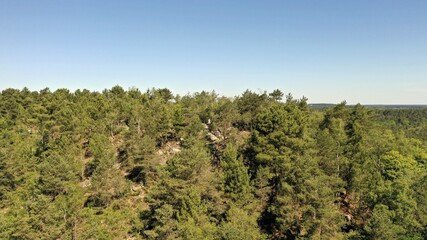 Forêt de Fontainebleau, vue du ciel (île-de-France)