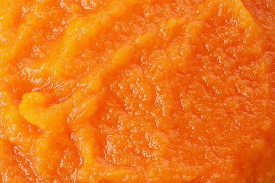 Vegetable puree on whole background, macro. Baby food