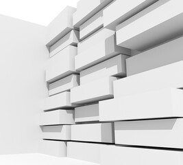 Abstract interiors, copy space image, 3d rendering
