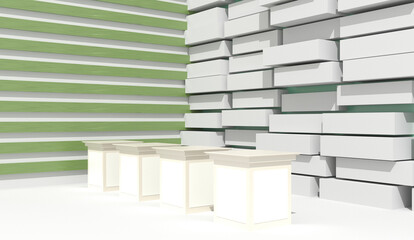 Abstract interiors, copy space image, 3d rendering