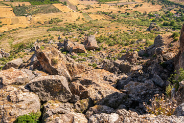 Obraz premium The remaining from Sillyon, which was an important fortress and city near Attaleia in Pamphylia, on the southern coast of modern Turkey.