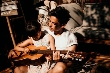 a father and his daughter spending a privileged moment