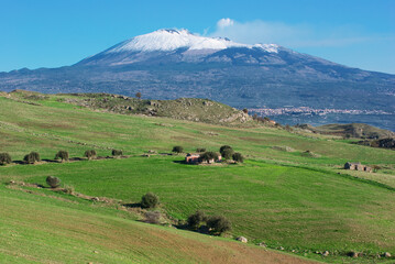 Etna Volcano Landscape Of Sicily A Natural Landmark Unesco (from The Southern Side) - 356779988