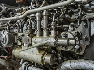 detail of a jet engine