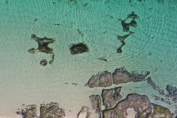 Melasti beach in south of Bali Indonesia