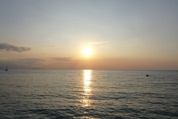 Fototapeta premium Bali Indonesia beach view of sunset from Lovina Beach