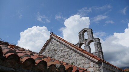 church with sky and clouds