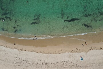 Bali Indonesia beautiful beach aerial view