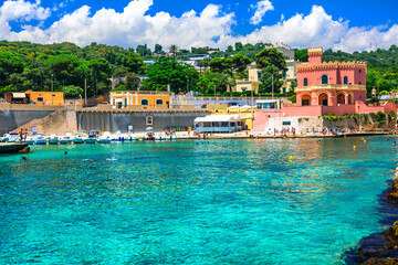 Italy travel. Marina Tricase - beautiful fishing village in Puglia - popular place for summer...