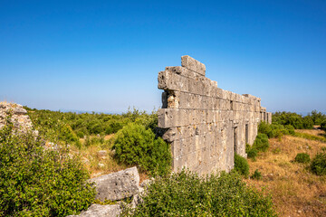 The remaining from Sillyon, which was an important fortress and city near Attaleia in Pamphylia, on the southern coast of modern Turkey.