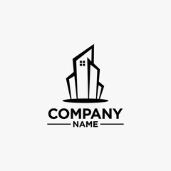 Obraz premium Real estate logo design. House and building logo design.