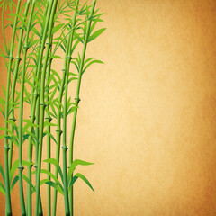 Fototapeta premium Bamboo Branches Background Ready for design.