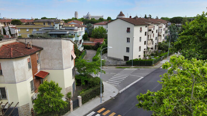 Amazing aerial view of Pisa, famous town of Tuscany