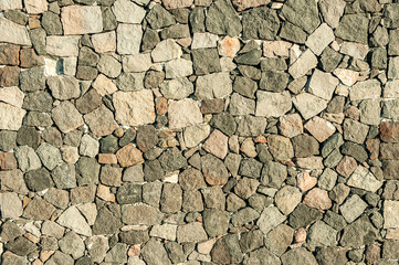 OIA,SANTORINI ISLAND,GREECE-SEPTEMBER 02,2014:Stone wall background ,texture,