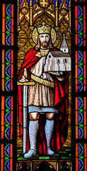 Charlemagne, stain glass window