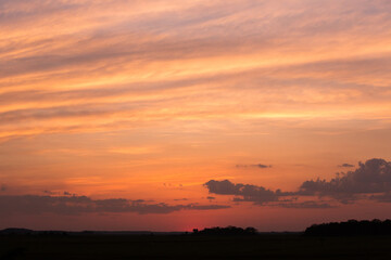 vibrant colorful dramatic sunset sky