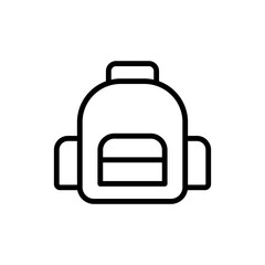 Obraz premium Backpack concept line icon. Simple element illustration. Backpack concept outline symbol design from Bag set. Can be used for web and mobile