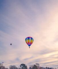 Fototapeta na wymiar Winter Hot Air Balloons 