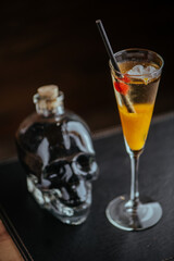 cocktail with lime