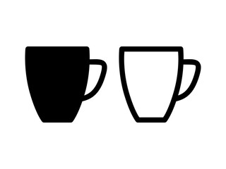 Simple Mug Icons. Vector Image.