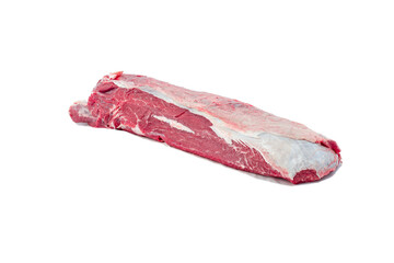 fresh beef slab isolated on white