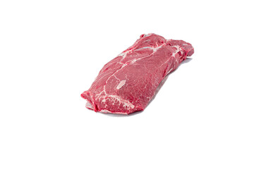 fresh beef slab isolated on white