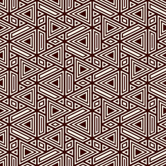 Contemporary geometric pattern. Repeated triangles motif. Modern geo abstract background. Seamless surface design. Ethnic, tribal style wallpaper. Digital paper, textile print. Vector art