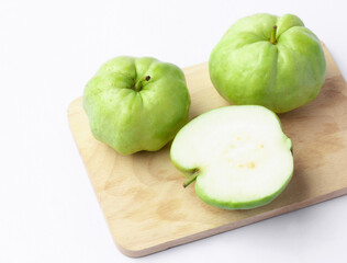 fresh Guava fruit on white background