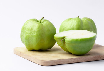 fresh Guava fruit on white background