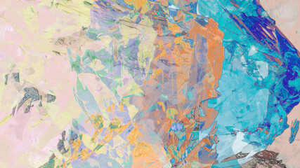 Fototapeta na wymiar Abstract digital painting of geologic mountain illustration background