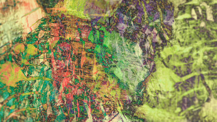 Abstract digital painting of geologic mountain illustration background