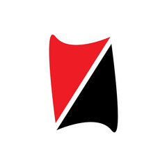 Flag with Z letter logo design vector