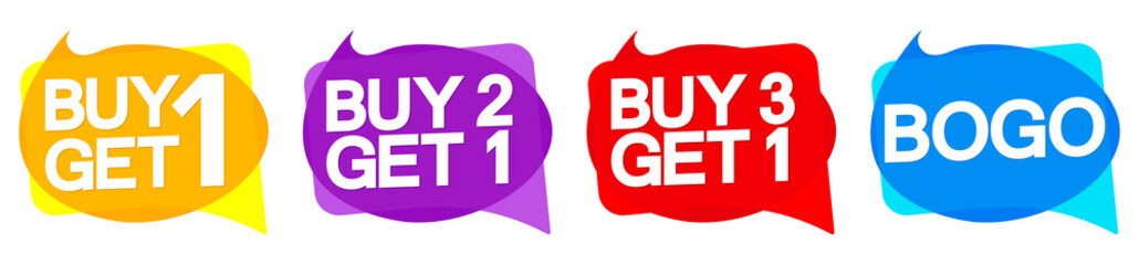 Set Sale banners design template, discount tags, great offers, vector illustration