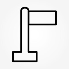 Flag icon design. Location marker symbol. Flat design style.