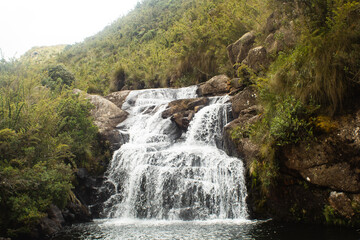 waterfall in the mountains