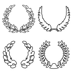 silhouette circular wreath set
