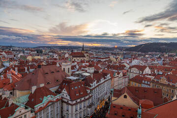 Fototapeta na wymiar view of Prague from above