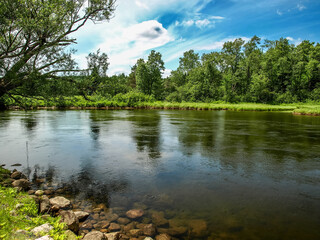 Summer by the riverside in Haliburton, ON, Canada