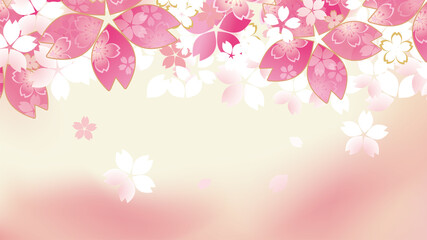 Fototapeta premium 和風の桜イラスト